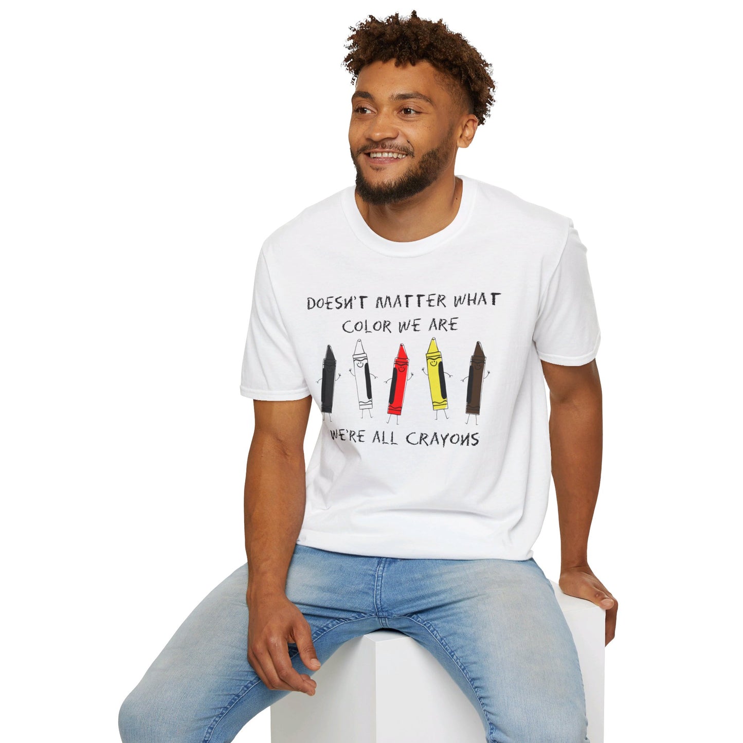 We're All Crayons Equality Unisex Softstyle T-Shirt