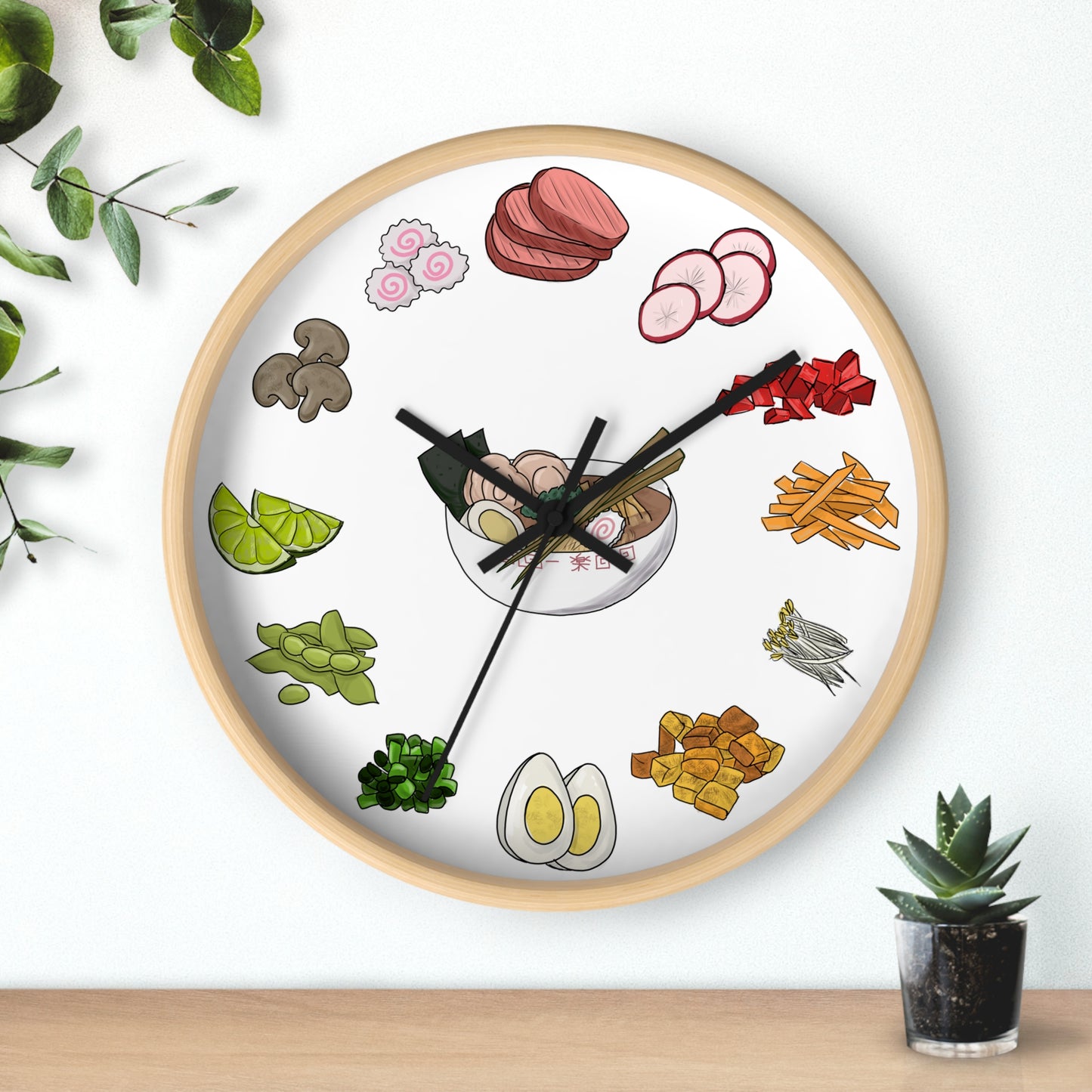 Ramen Time! Wall Clock