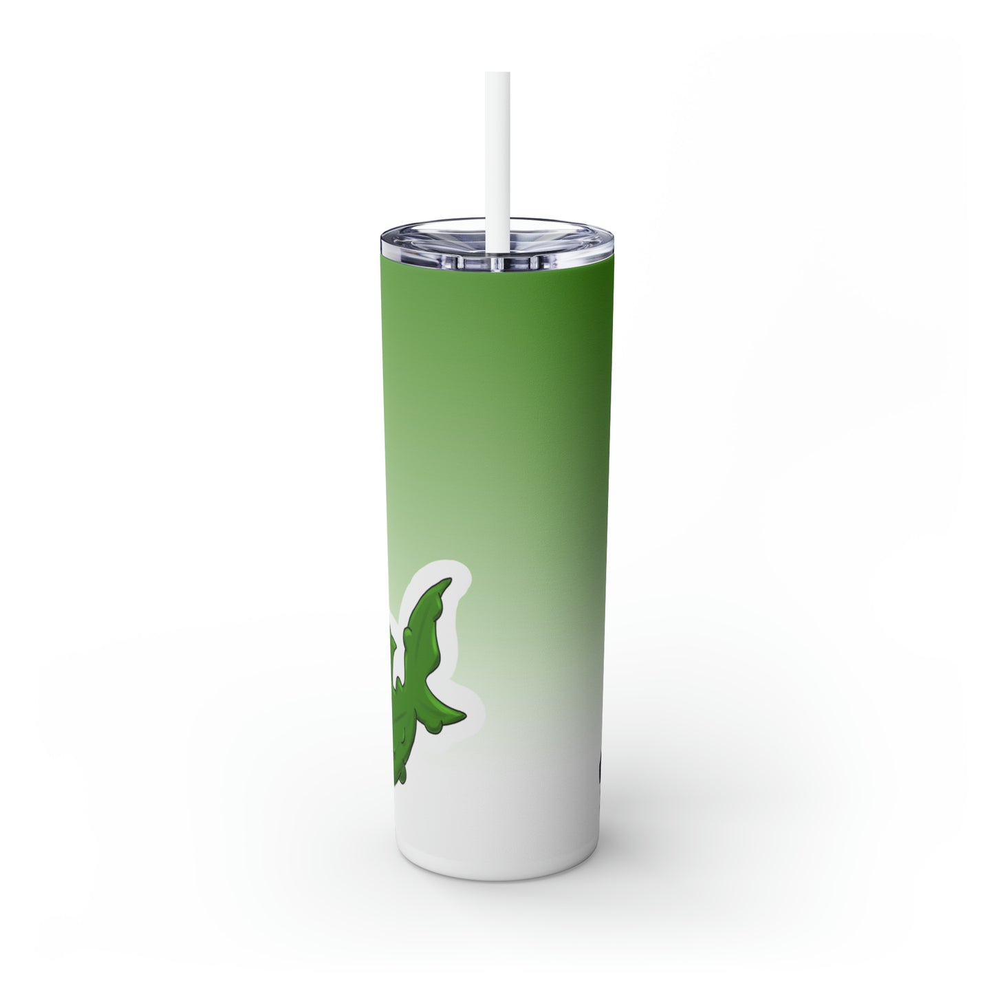 Pickle Shark Skinny Tumbler with Straw, 20oz