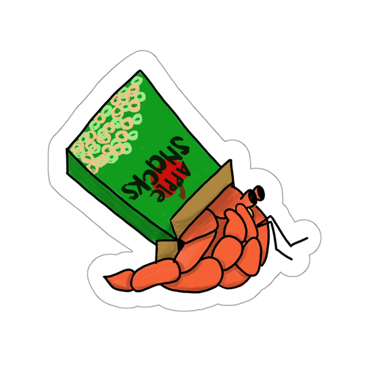 Hermit Crab Kiss-Cut Sticker