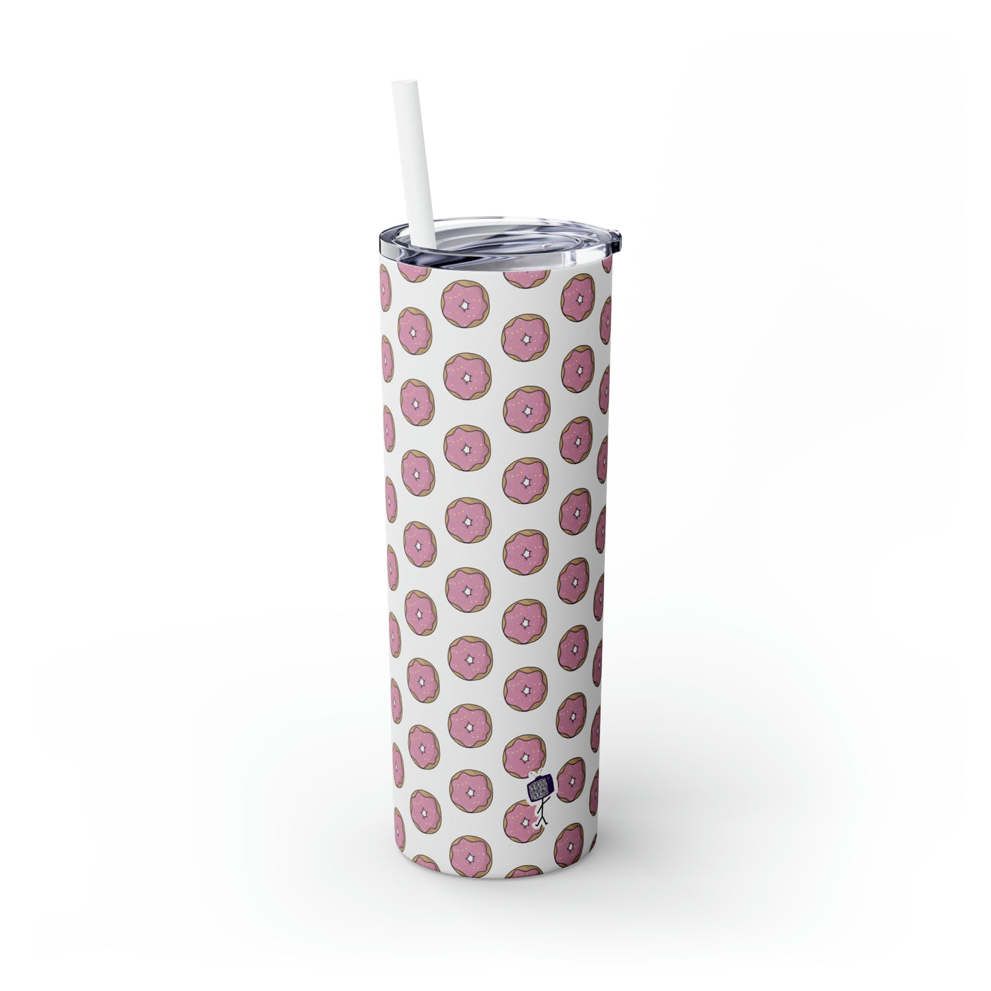 Donuts Skinny Tumbler with Straw, 20oz