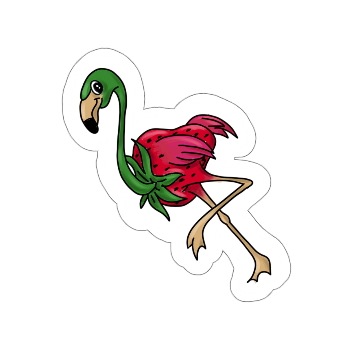 FlamingoBerry Kiss-Cut Sticker