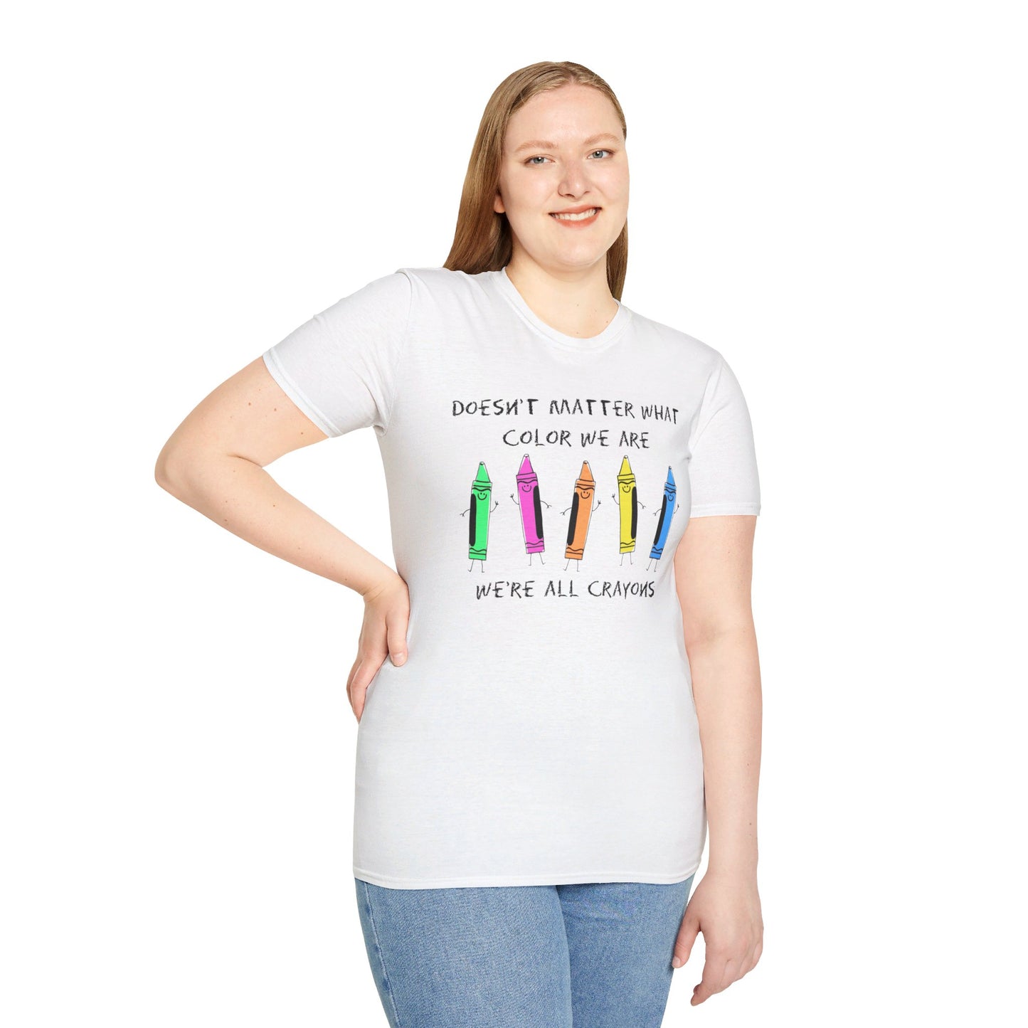 We're All Crayons Equality Unisex Softstyle T-Shirt