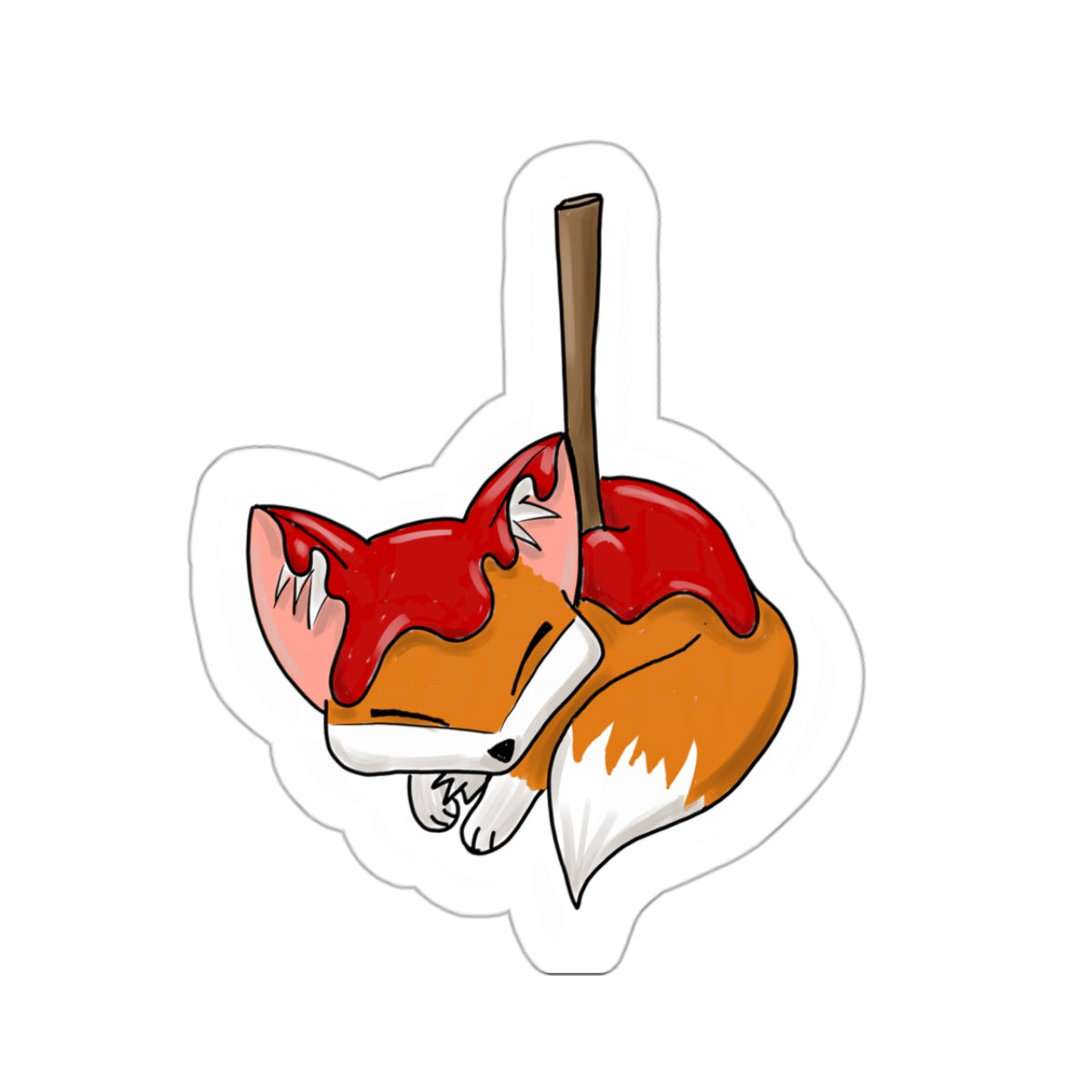 Candy Fox Kiss-Cut Sticker