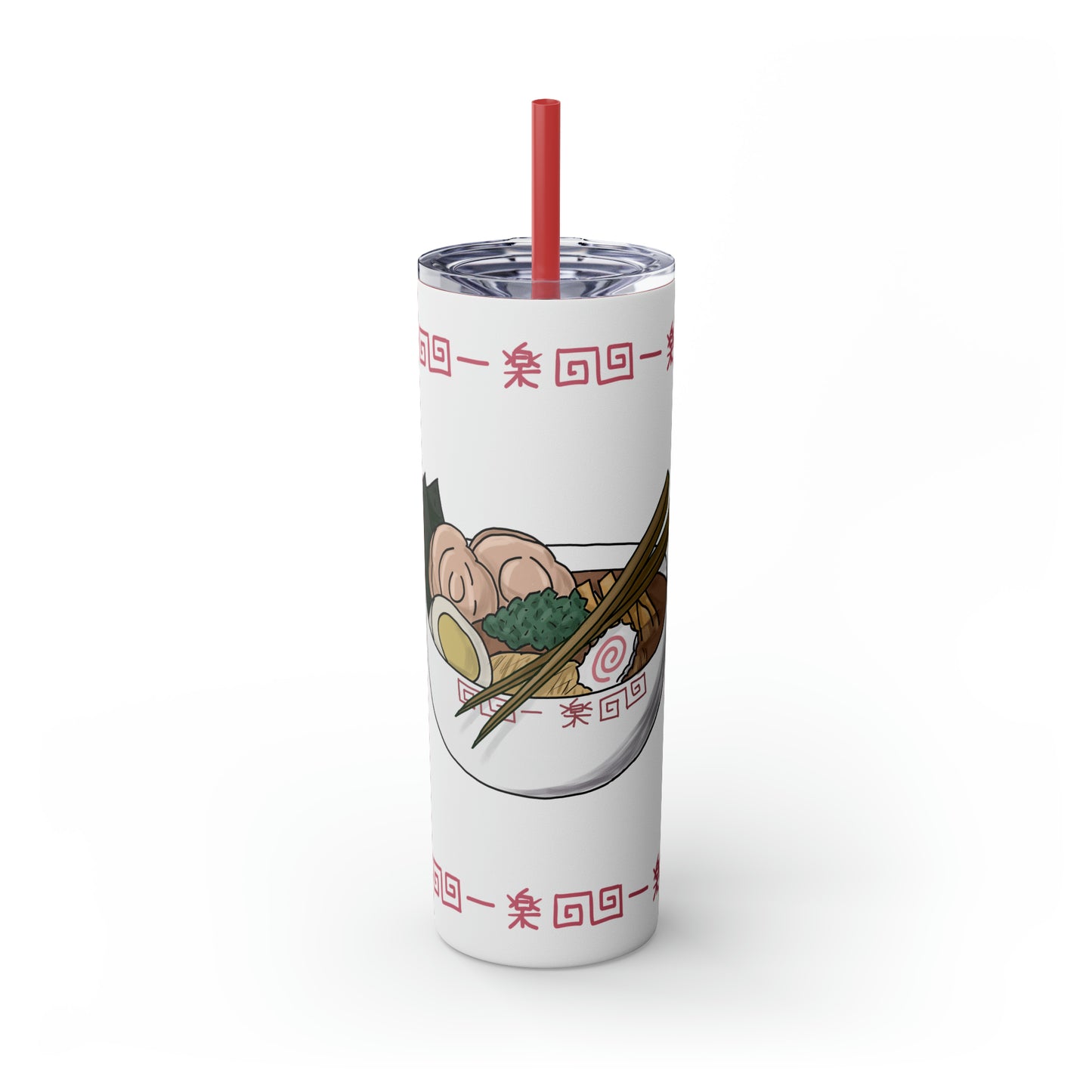 Ramen Skinny Tumbler with Straw, 20oz