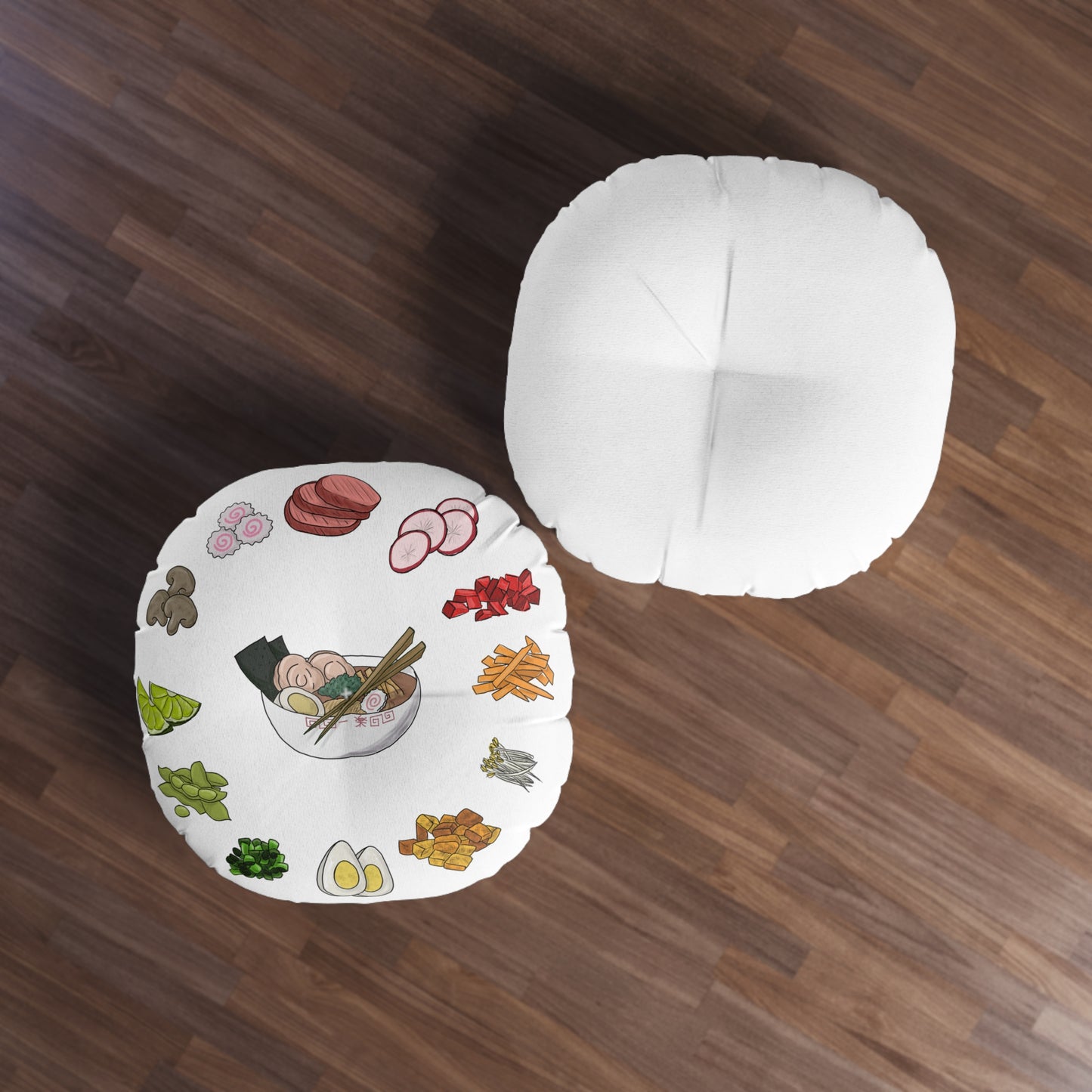 Ramen Time! Tufted Floor Pillow, Round