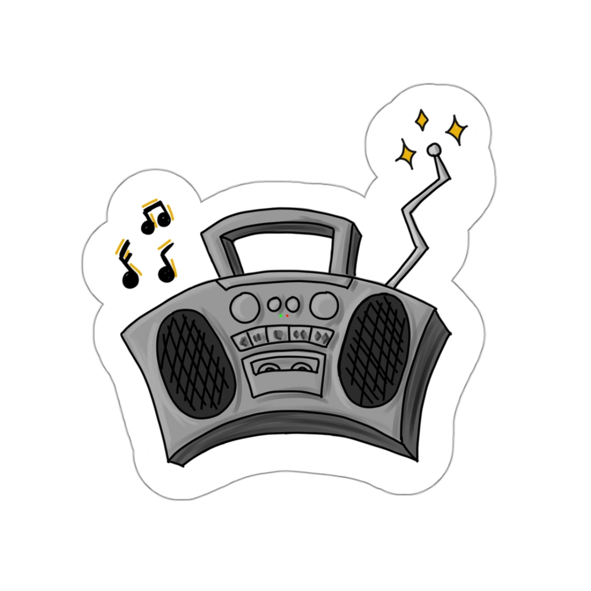 Boombox Kiss-Cut Sticker