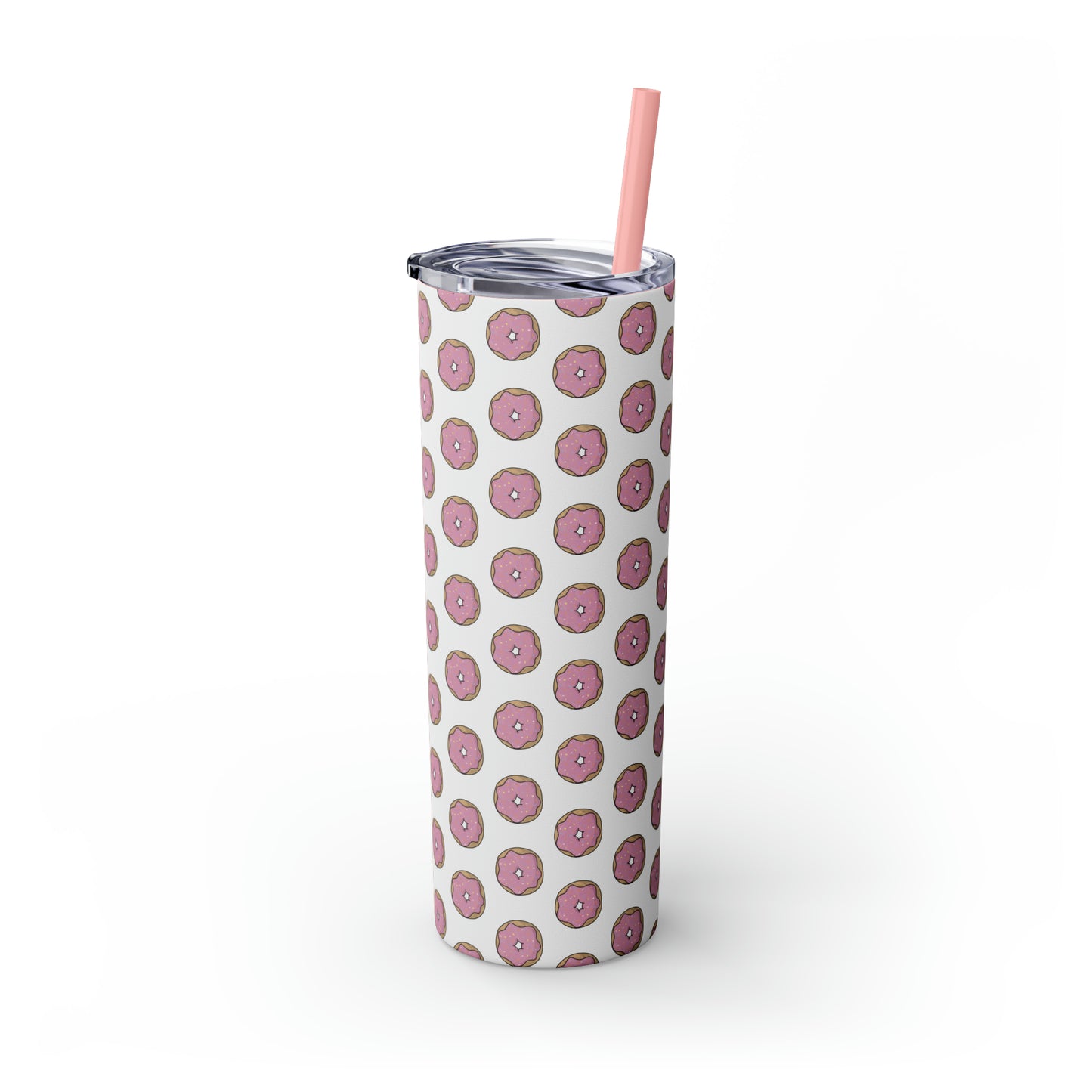 Donuts Skinny Tumbler with Straw, 20oz