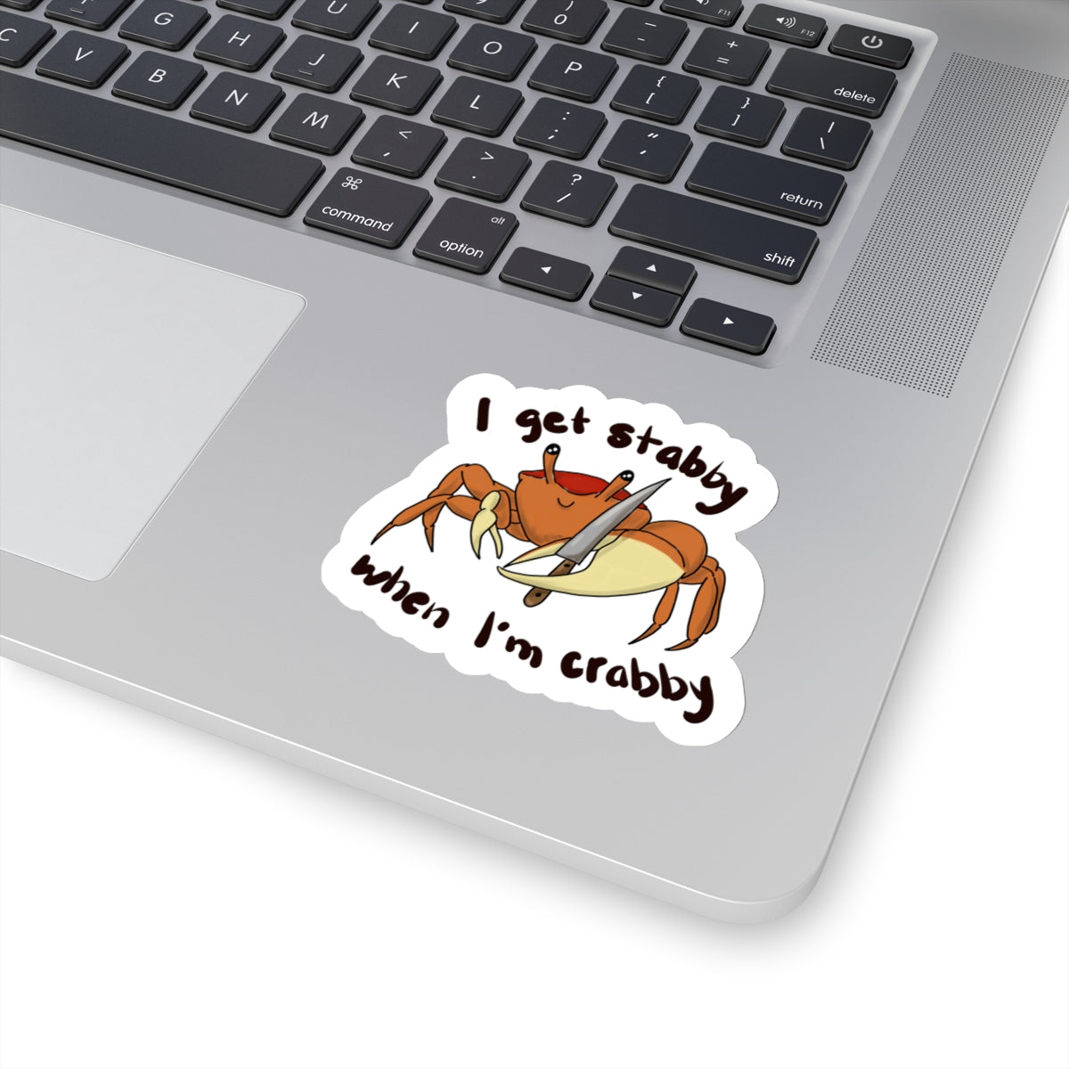 Stabby Crabby Kiss-Cut Sticker