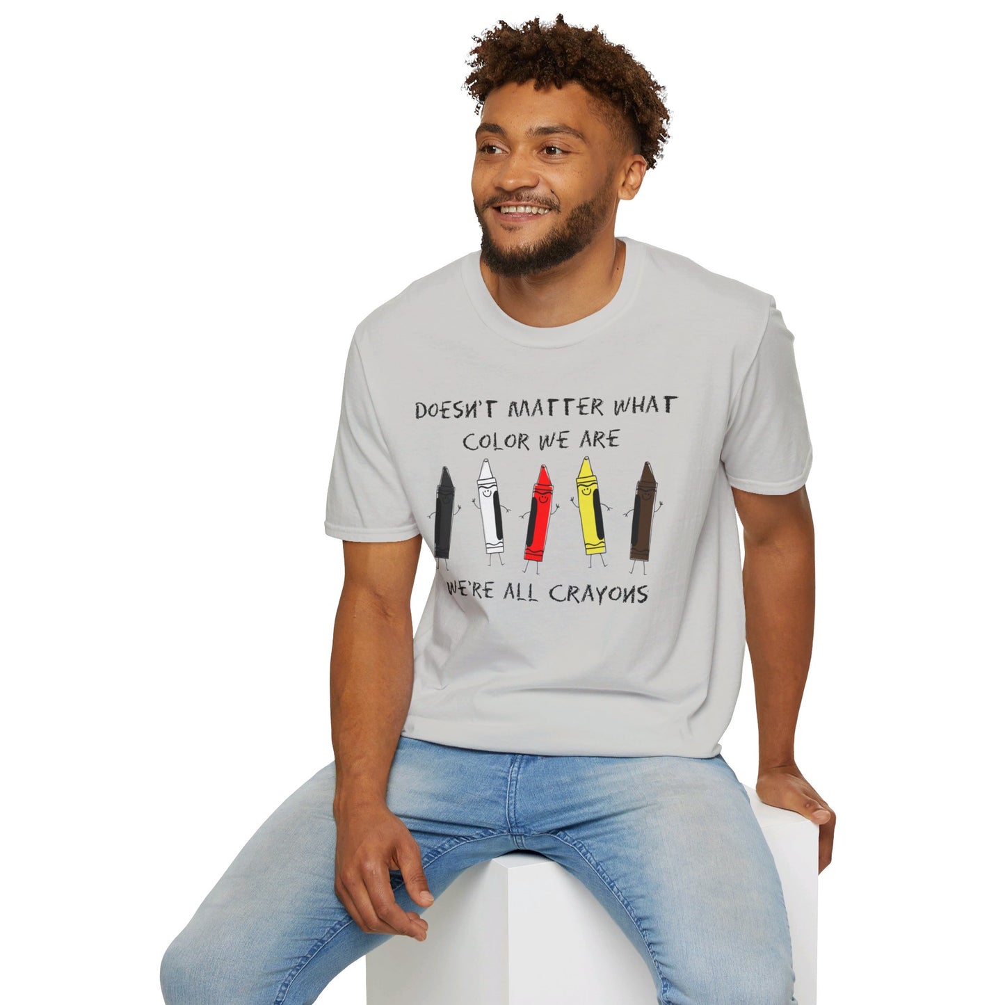 We're All Crayons Equality Unisex Softstyle T-Shirt