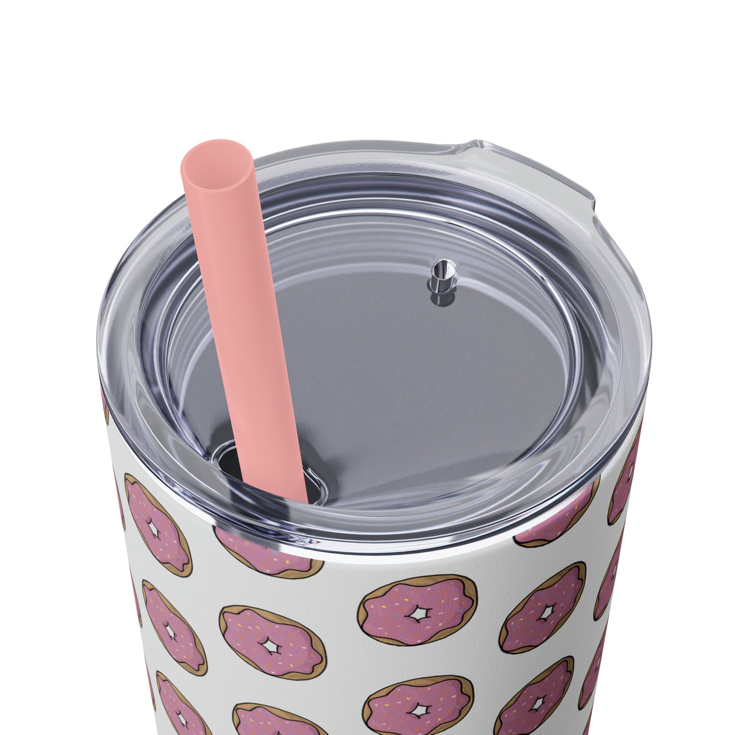 Donuts Skinny Tumbler with Straw, 20oz