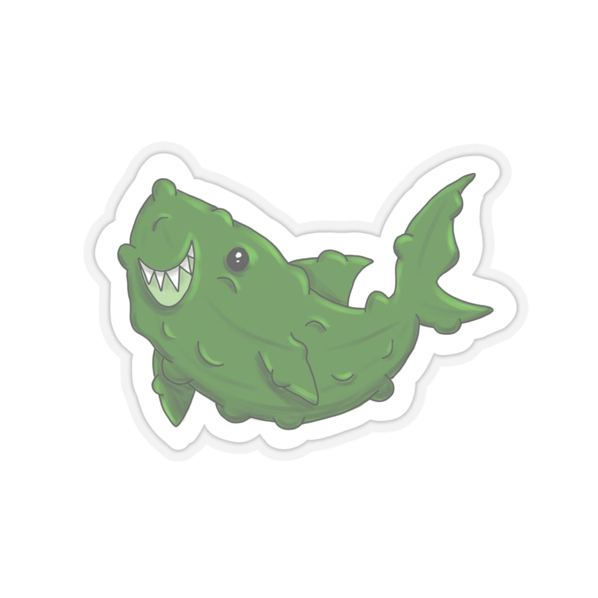 Pickle Shark Kiss-Cut Sticker