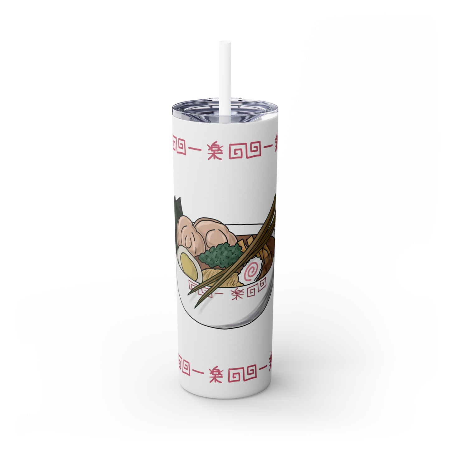 Ramen Skinny Tumbler with Straw, 20oz