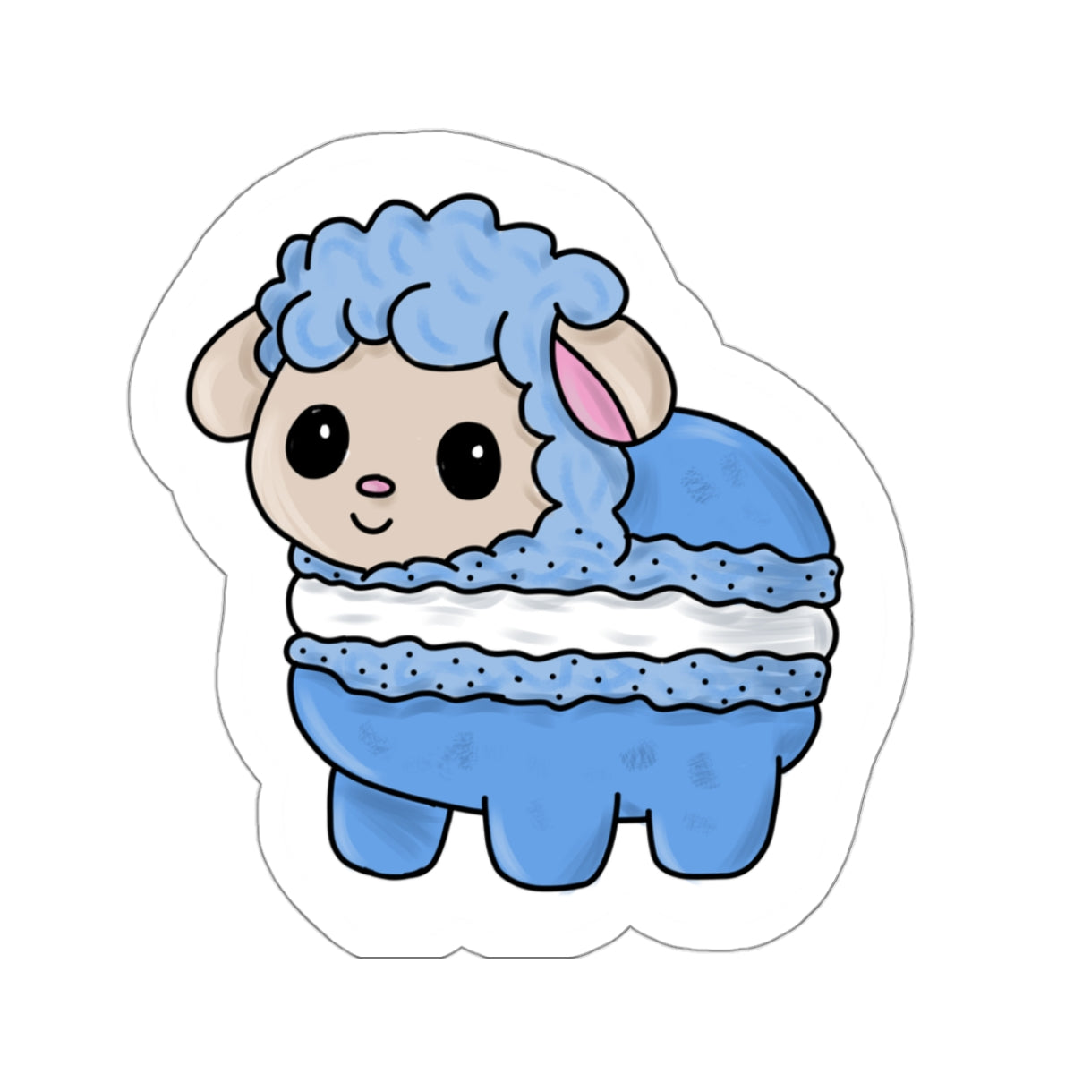 Macaron Sheep Kiss-Cut Sticker