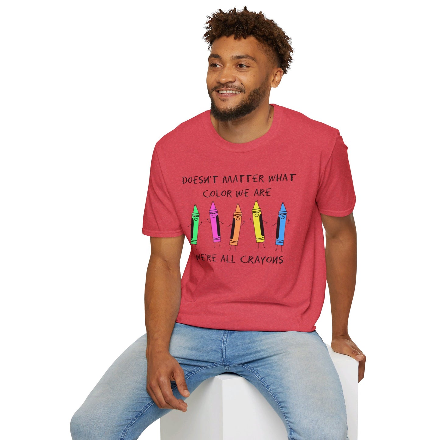 We're All Crayons Equality Unisex Softstyle T-Shirt