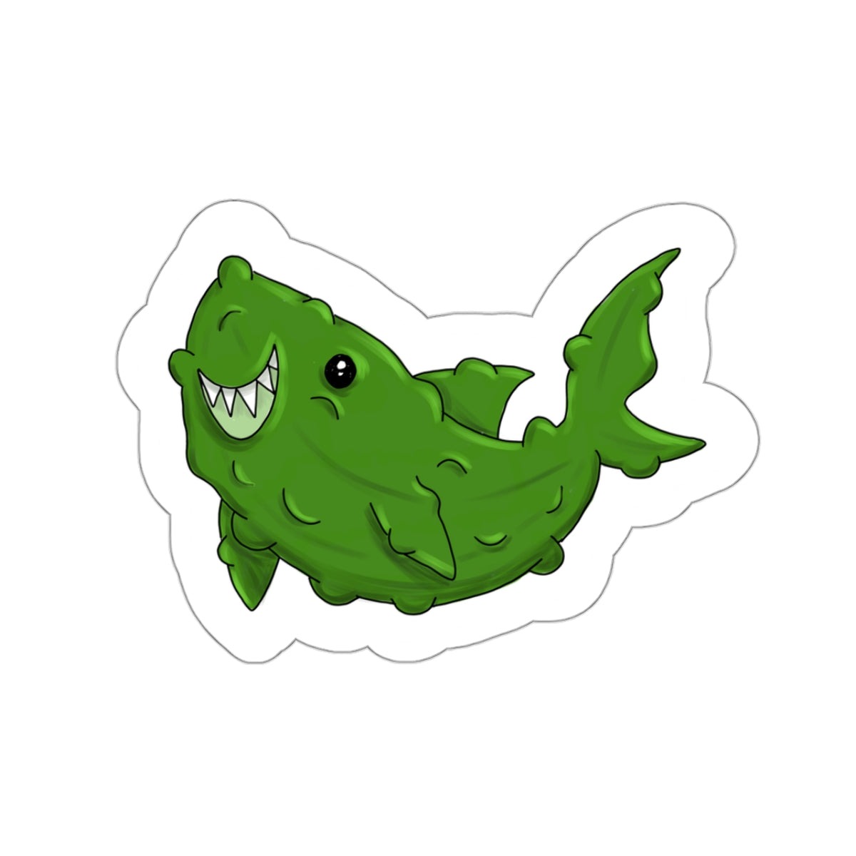 Pickle Shark Kiss-Cut Sticker