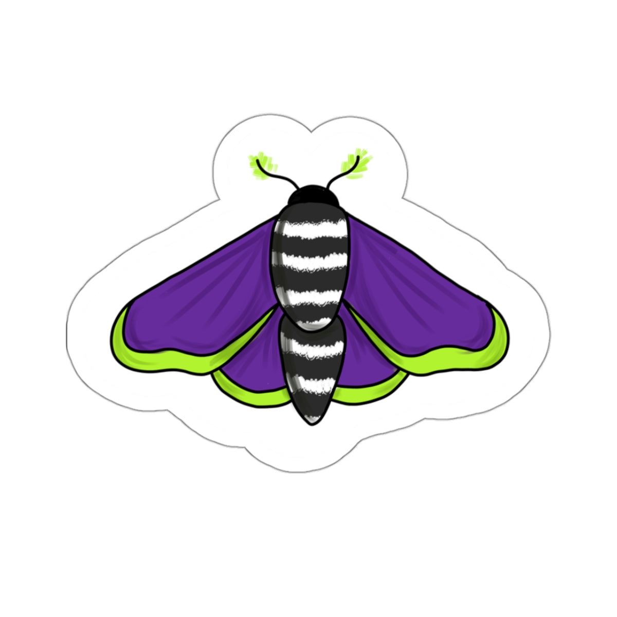 Beetle Moth Kiss-Cut Sticker