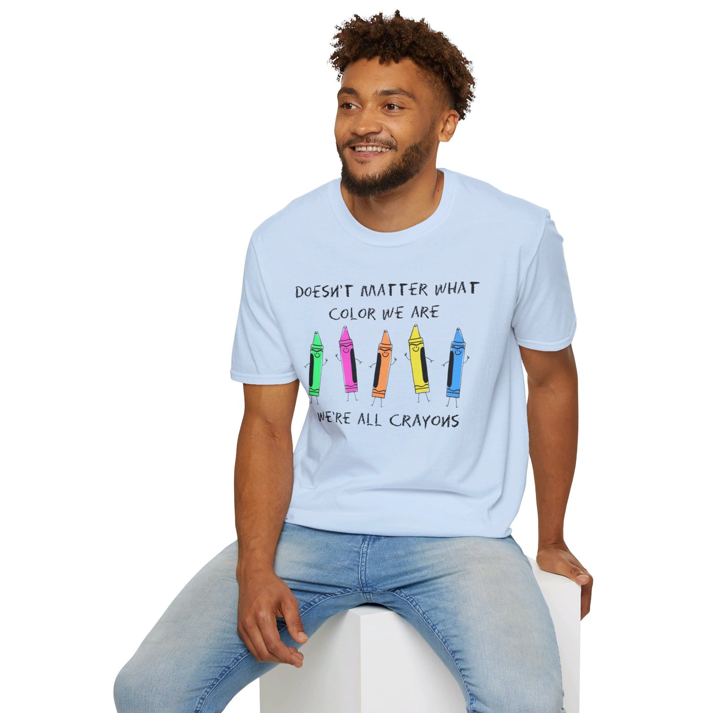 We're All Crayons Equality Unisex Softstyle T-Shirt