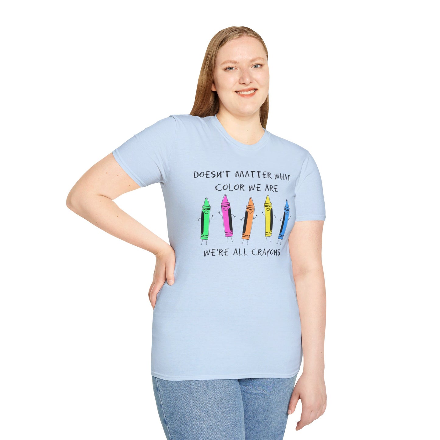 We're All Crayons Equality Unisex Softstyle T-Shirt