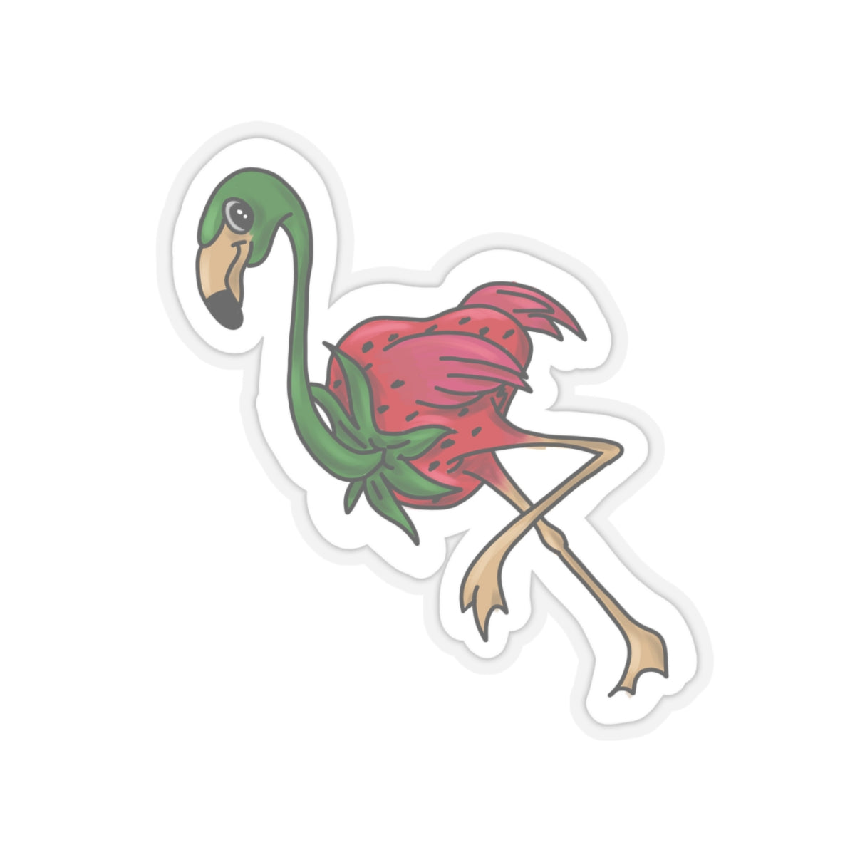 FlamingoBerry Kiss-Cut Sticker