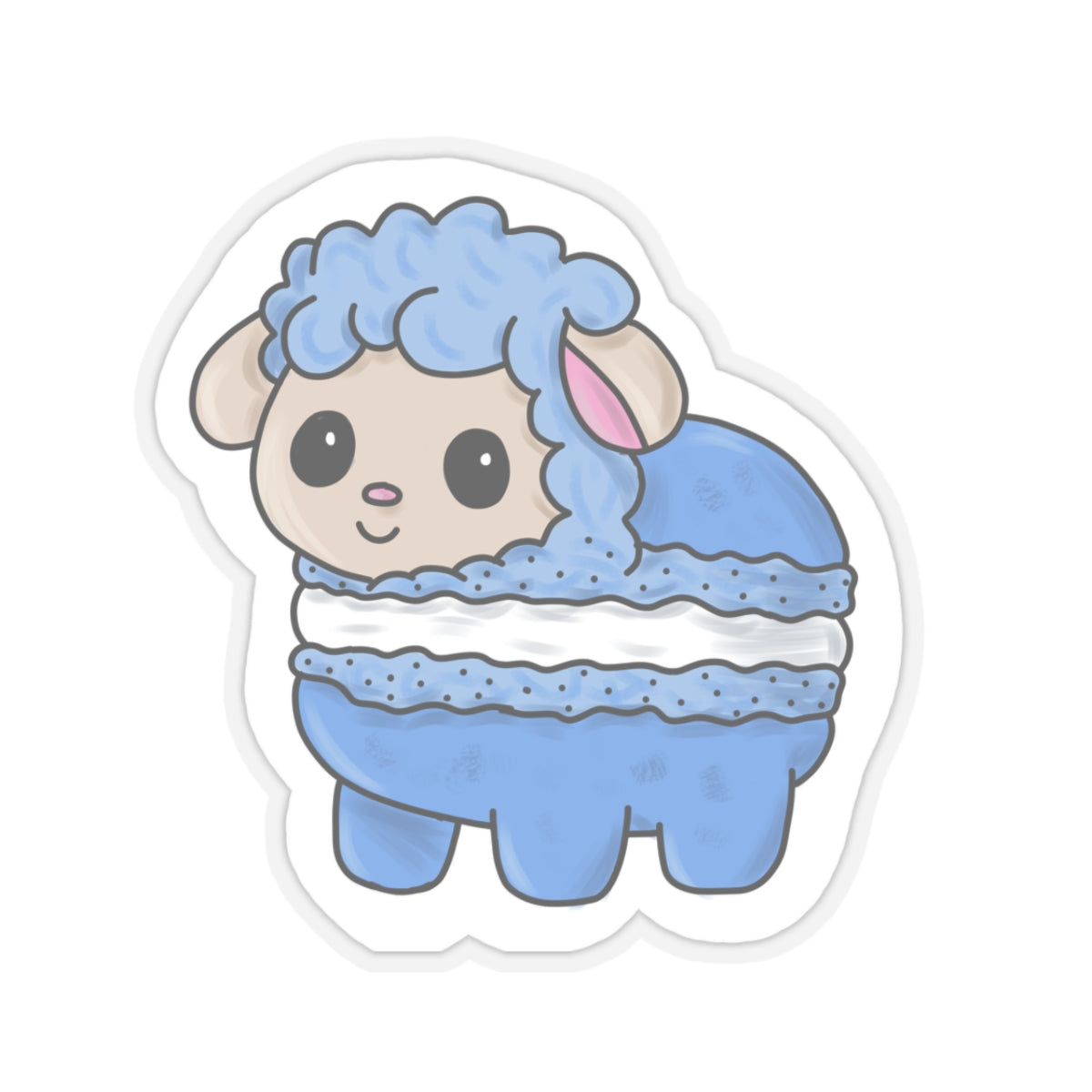 Macaron Sheep Kiss-Cut Sticker