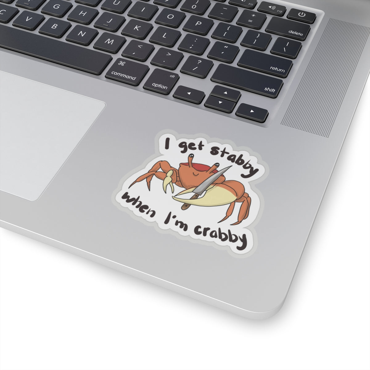 Stabby Crabby Kiss-Cut Sticker