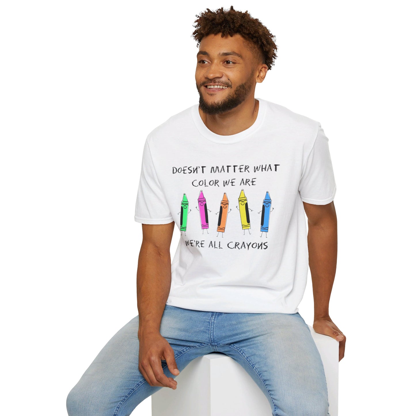 We're All Crayons Equality Unisex Softstyle T-Shirt